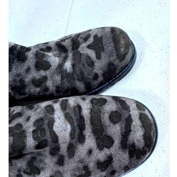 RARE!!"STUART WEITZMAN" Knee High, Leopard Print/Black Boots,Size 9.5, Slip On‎ - Picture 6 of 12